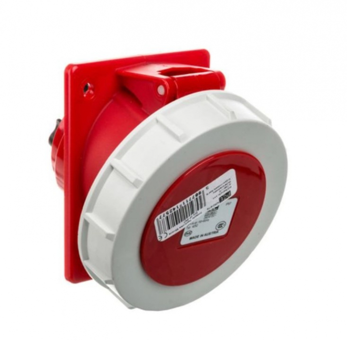 Priza trifazica 5 poli 32A 3P+N+E 6h incastrata oblica ST CEE 380V IP67 [3]