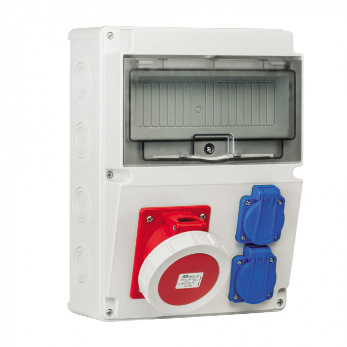 Priza trifazica 5 poli 32A 3P+N+E 6h incastrata oblica ST CEE 380V IP67 [5]