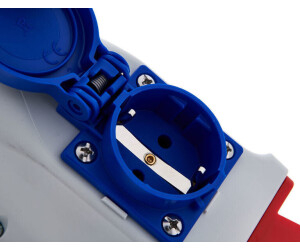 Priza trifazica aplicata 5 poli 3P+N+E 16A cu priza monofazica schuko 16A IP44 cablata in interior [4]