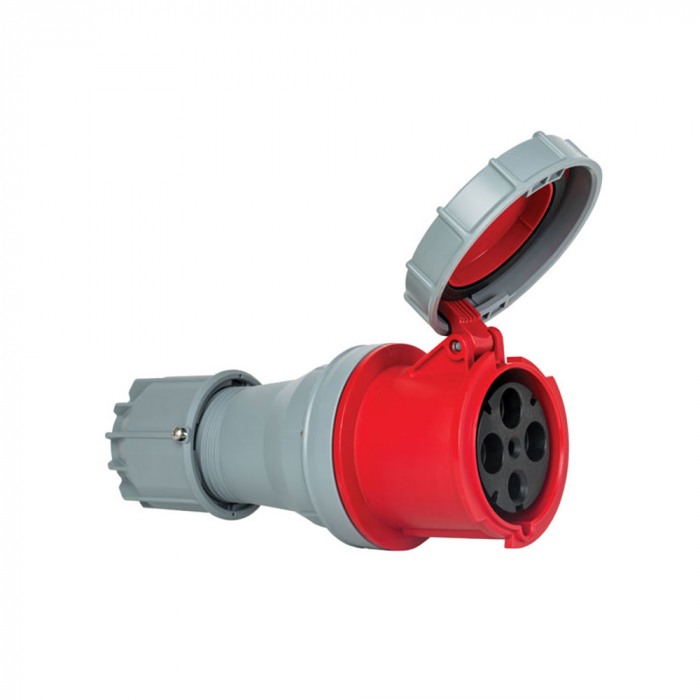 Priza trifazica mobila pe cablu 4 poli 125A 3P+E 6h CEE 380V IP67 [3]