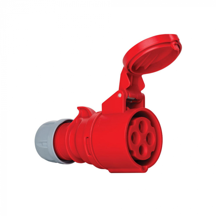 Priza trifazica mobila pe cablu 4 poli 16A 3P+E 6h CEE 380V IP44 [1]