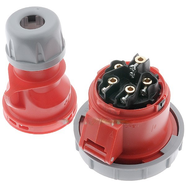 Priza trifazica mobila pe cablu 5 poli 32A 3P+N+E 6h CEE 380V IP67 [5]