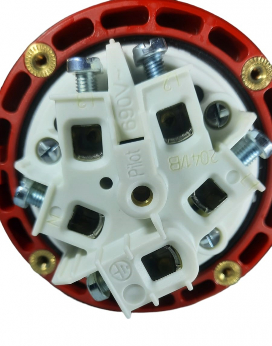 Priza trifazica mobila pe cablu 5 poli 63A 3P+N+E 6h CEE 380V IP67 [4]