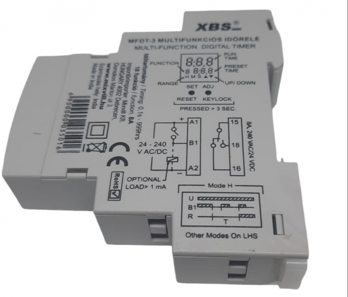 Programator digital multifunctional pentru interval de timp afisaj LCD 3 cifre alimentare 24-240V AC/DC [6]