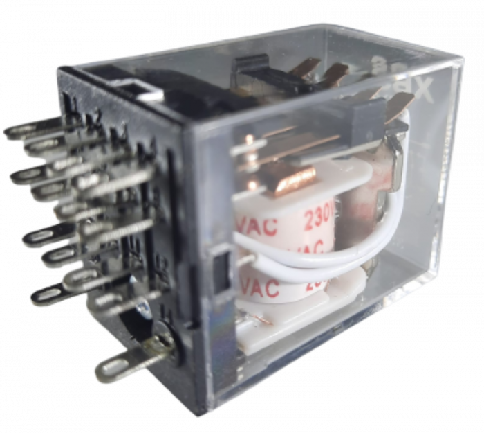 Releu industrial R4 24V AC 5A cu 4 contacte morse [1]