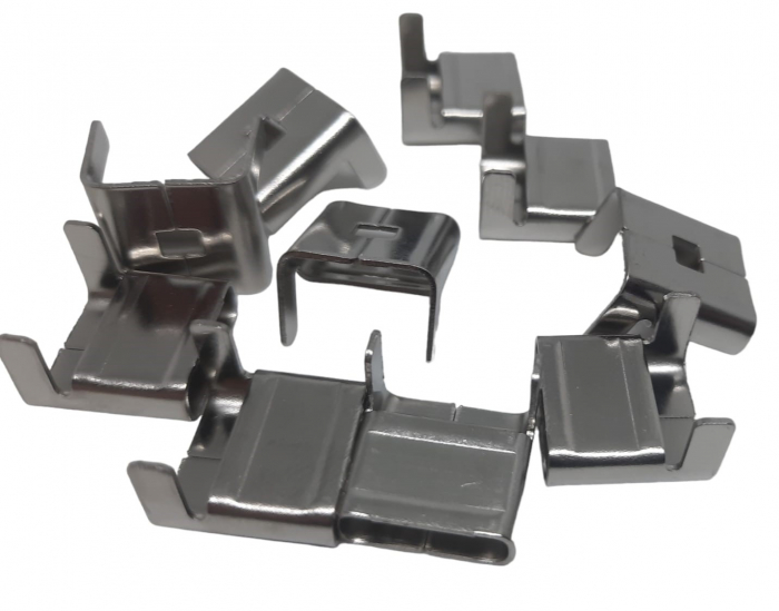 Set 10 bucati catarame clasice pentru prindere si fixare banda inox 12.7mm [1]