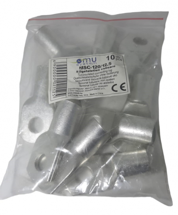 Set 10 bucati papuci cupru stanat 120mm² cu gaura de 12mm [2]