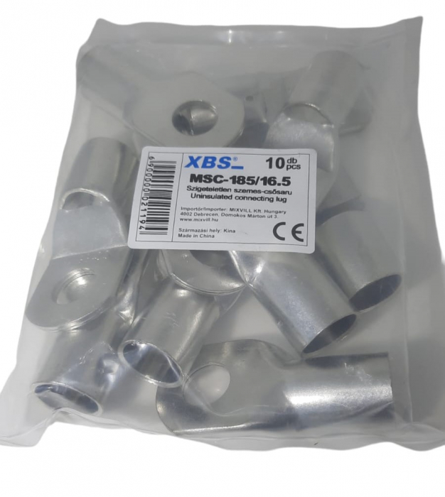 Set 10 bucati papuci cupru stanat 185mm² cu gaura de 16mm [4]