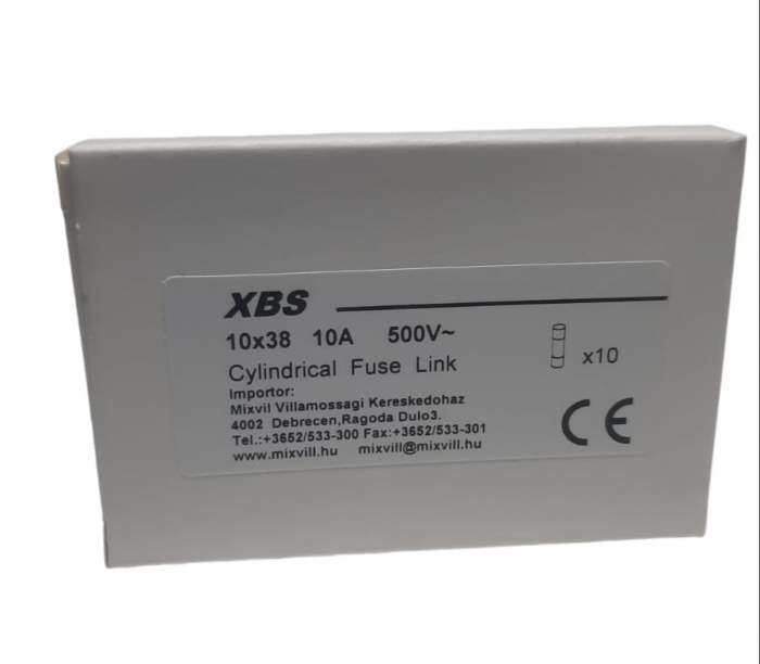 Set 10 sigurante 10x38 10A fuzibile cilindrice ceramica  500V AC gG [4]