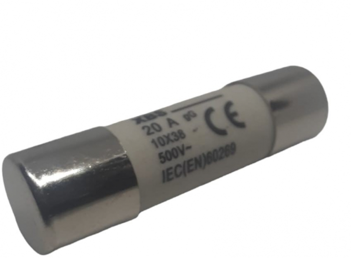 Set 10 sigurante 10x38 20A fuzibile cilindrice ceramica  500V AC gG [2]