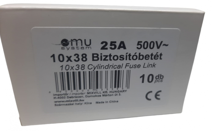 Set 10 sigurante 10x38 25A fuzibile cilindrice ceramica 500V AC gG [4]