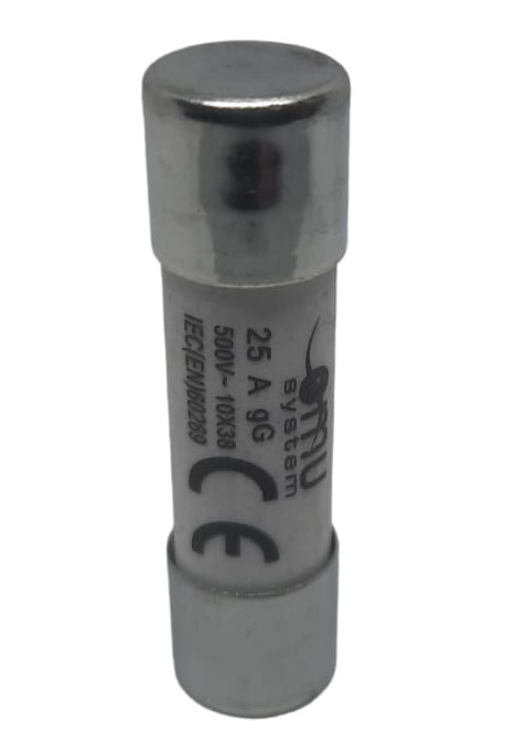Set 10 sigurante 10x38 25A fuzibile cilindrice ceramica 500V AC gG [2]