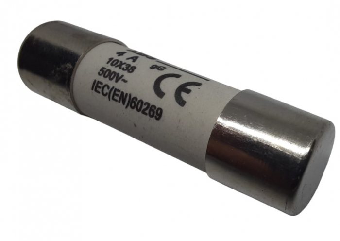 Set 10 sigurante 10x38 4A fuzibile cilindrice ceramica  500V AC gG [2]