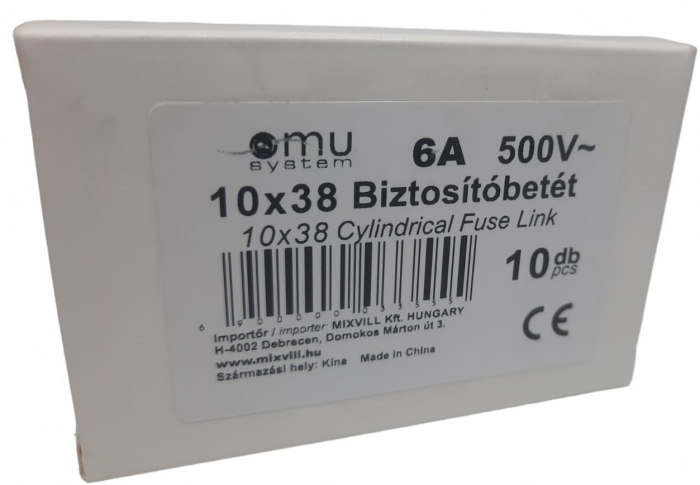 Set 10 sigurante 10x38 6A fuzibile cilindrice ceramica  500V AC gG [4]