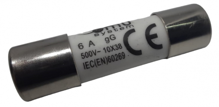 Set 10 sigurante 10x38 6A fuzibile cilindrice ceramica  500V AC gG [2]