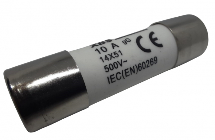 Set 10 sigurante 14x51 10A fuzibile cilindrice ceramica 500V AC gG [2]