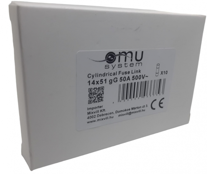 Set 10 sigurante fuzibile cilindrice ceramica 14x51 50A 500V AC gG [4]