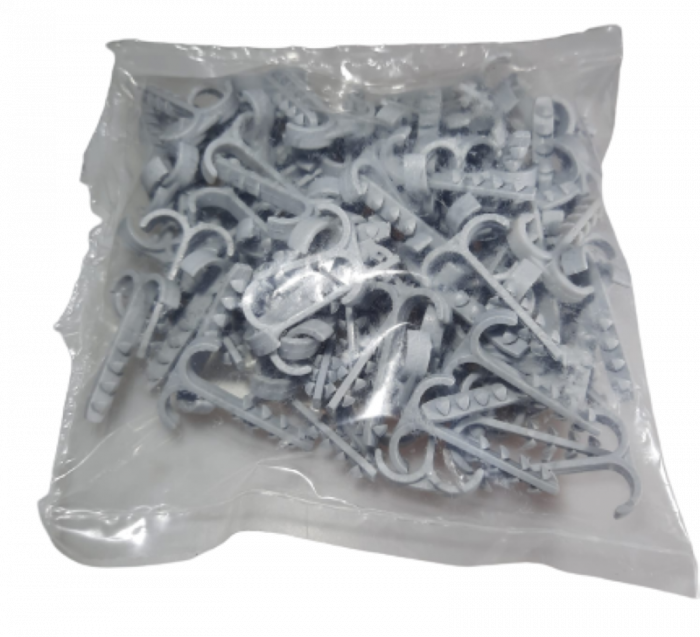 Set 100 buc cleme de perete prindere 4-10 mm cu două brațe strângere cu gaura de 6mm [3]