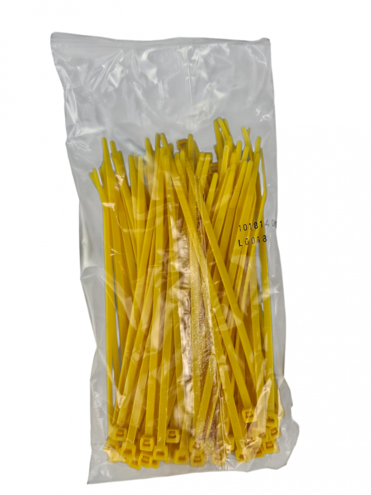 Set 100 buc colier cablu 140x3.6mm din plastic galben Cobra 9132 [4]