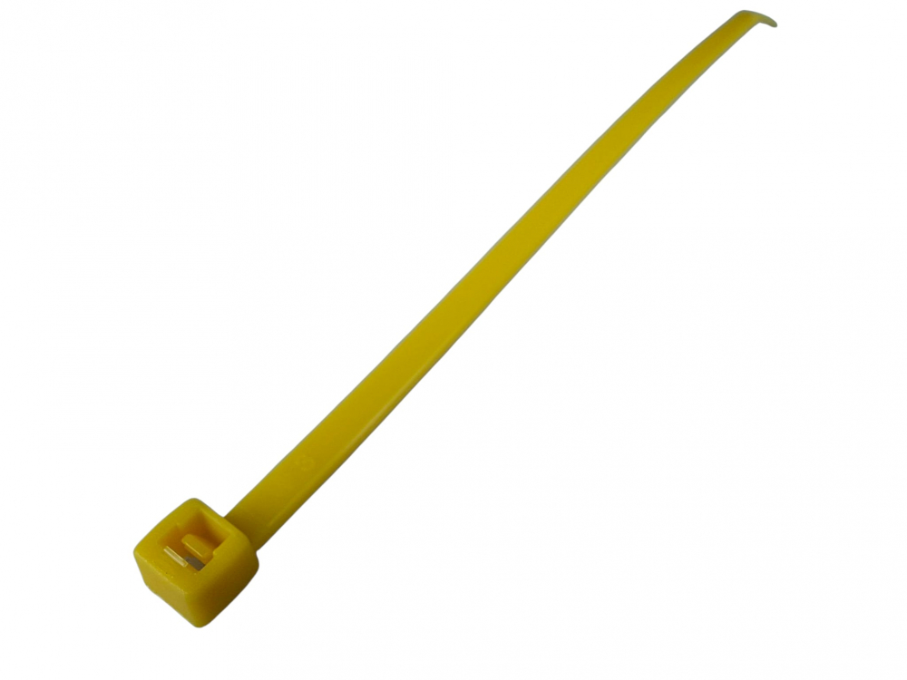 Set 100 buc colier cablu 140x3.6mm din plastic galben Cobra 9132 [3]