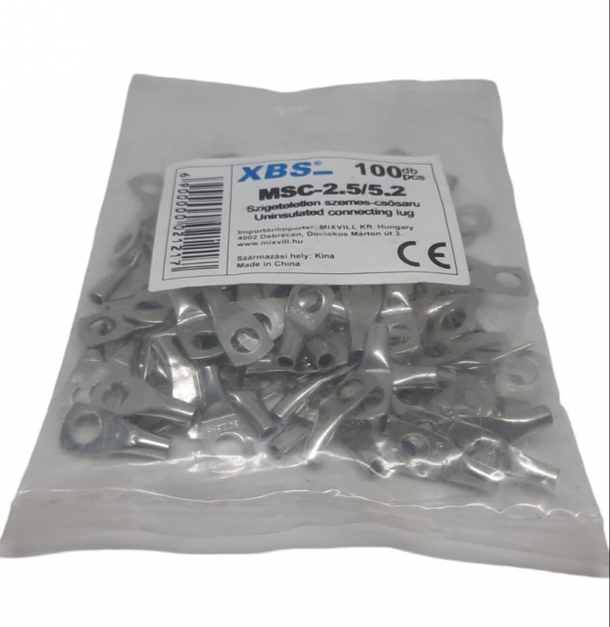 Set 100 buc papuc cupru stanat 2.5 mm² cu gaura de 5.2mm [3]