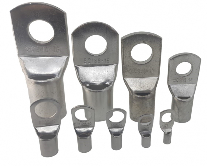 Set 100 buc papuc cupru stanat 6mm² cu gaura de 8mm [4]