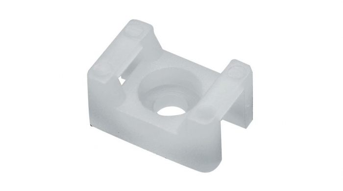 Set 100 buc suport cleme albe tip sa 15x9.5 din plastic pentru prindere colier plastic 9700 Cobra [1]