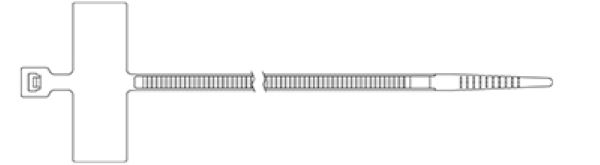 Set 100 bucati colier plastic 100x2.5mm cu eticheta, placa de marcaj 25,4×8 mm plastic alb 8,1 kg Cobra 1600 [4]
