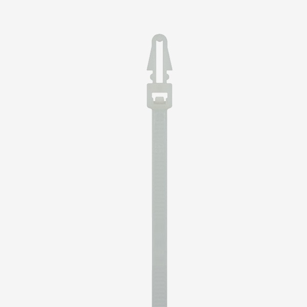 Set 100 bucati colier plastic 200x4.8mm montare prin impingere in panouri, alb rezistenta 22.5 kg Cobra 963032 [2]