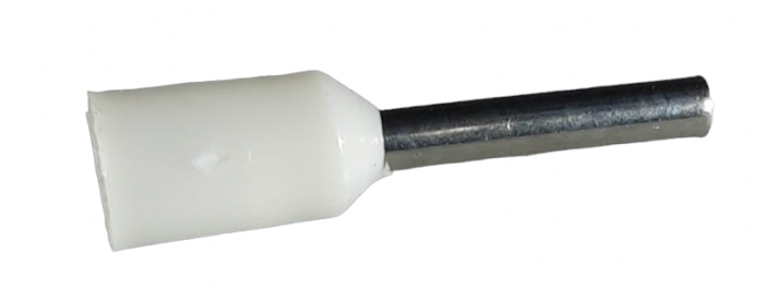 Set 100 pini terminali izolati 0.75 mm² albi ferule cupru 14.6mm [2]