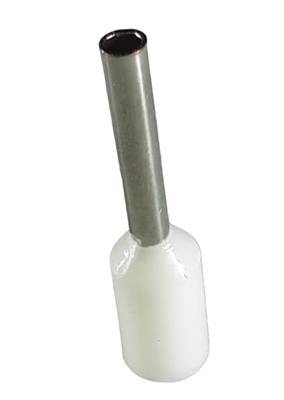Set 100 pini terminali izolati 0.75 mm² albi ferule cupru 14.6mm [1]
