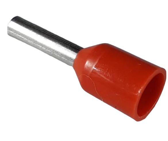 Set 100 pini terminali izolati 1.5mm²  rosii ferule cupru 15mm [1]