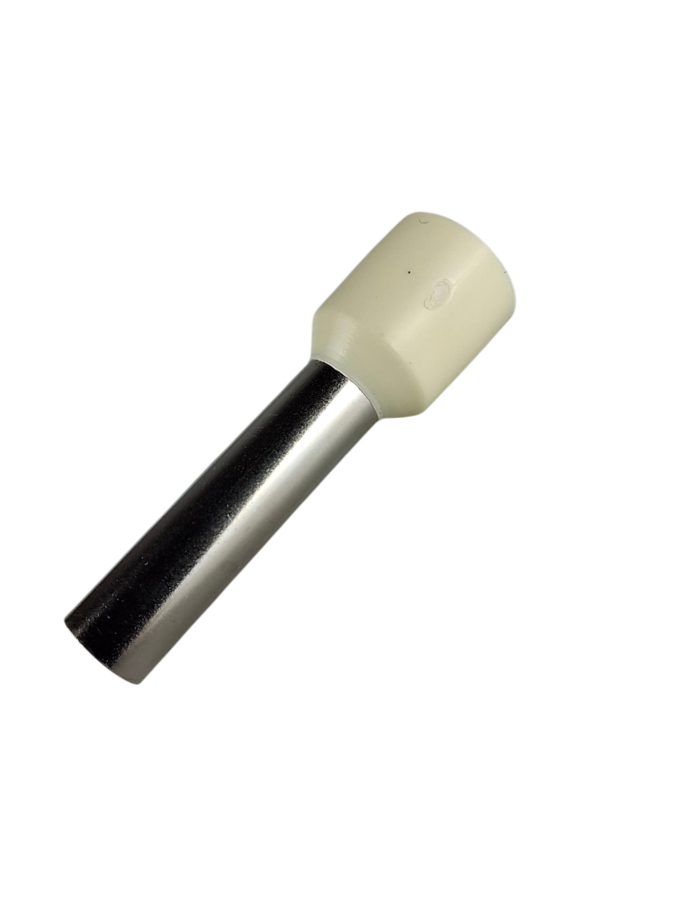 Set 100 pini terminali izolati lungi 10mm² albi ferule cupru 18mm [3]