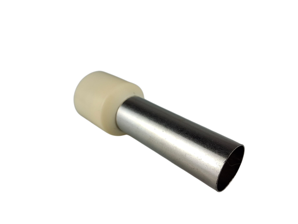 Set 100 pini terminali izolati lungi 35mm² albi ferule cupru 25mm [5]