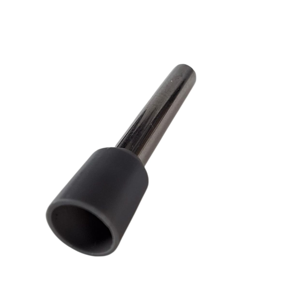 Set 100 pini terminali izolati lungi 4mm² gri ferule cupru 18mm [5]