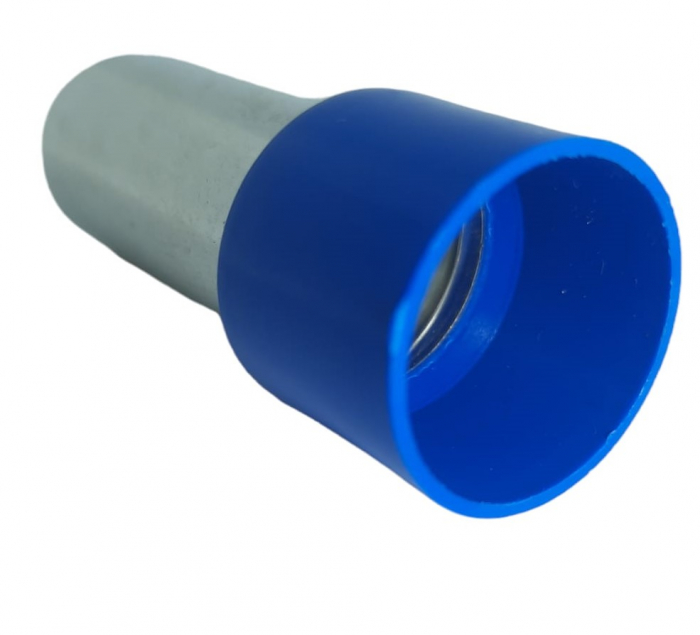 Set 25 pini terminali izolati 120 mm² albastri ferule cupru 52mm [4]