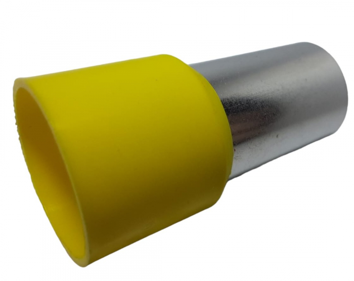 Set 25 pini terminali izolati 70 mm² galbeni ferule cupru 37.5mm [2]