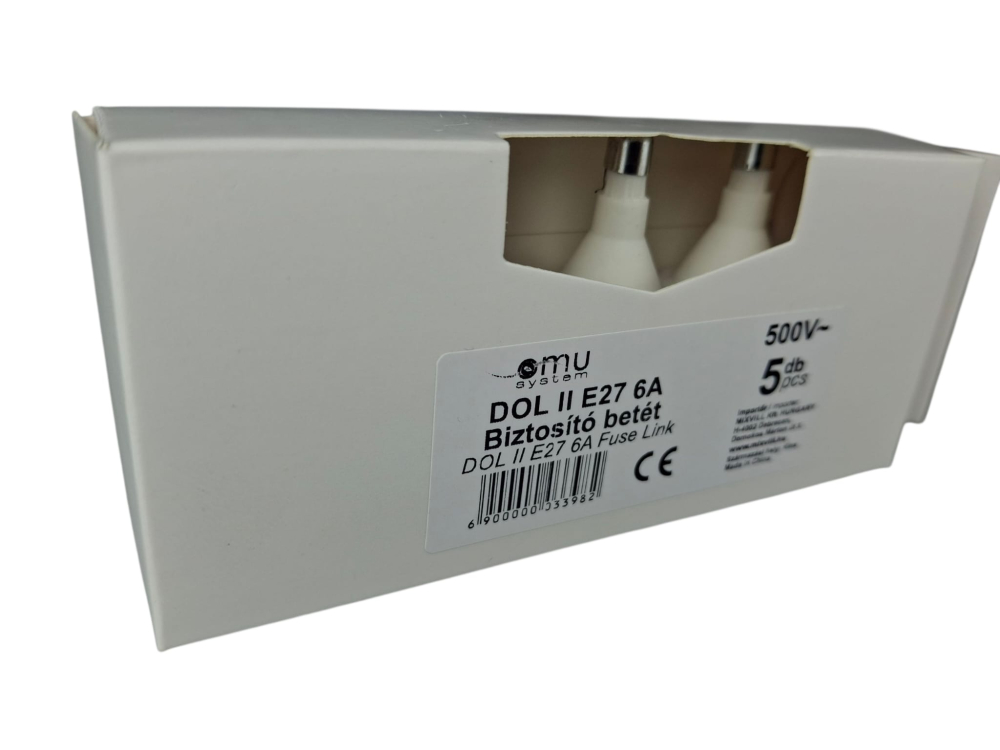 Siguranta fuzibila 6A patron ceramica cu filet E27 DII 500V capacitate de rupere 50kA, clasa de functionare gG-gL [6]