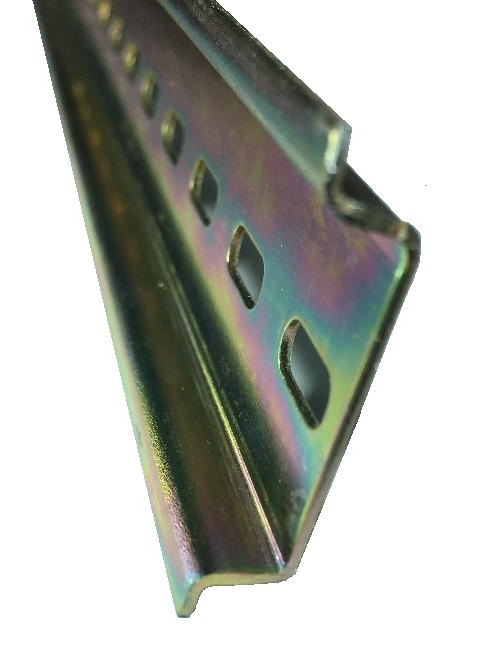 Sina DIN omega pentru sigurante 35mm perforata 0.5 metri otel galvanizat [2]