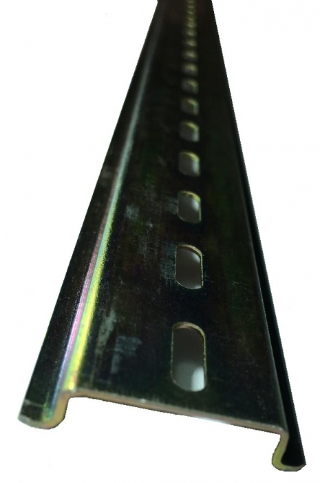 Sina DIN omega pentru sigurante 35mm perforata 0.5 metri otel galvanizat [3]
