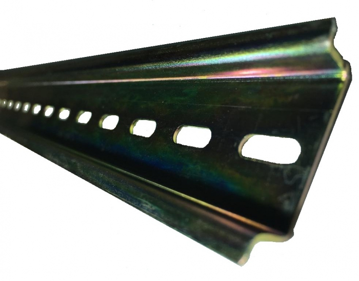 Sina DIN omega pentru sigurante 35mm perforata 0.5 metri otel galvanizat [1]