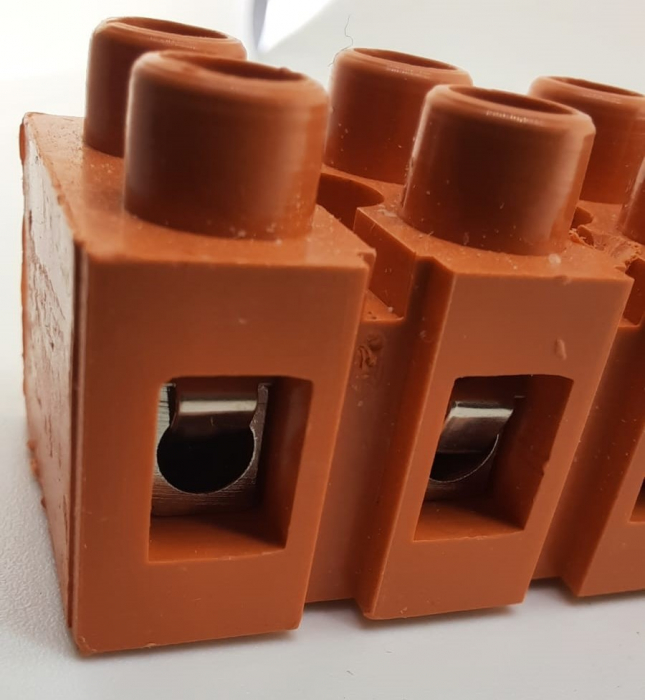 Sir cleme bloc terminal pentru conexiuni 12 gauri 0.5-6mm² 25A culoare portocalie [6]