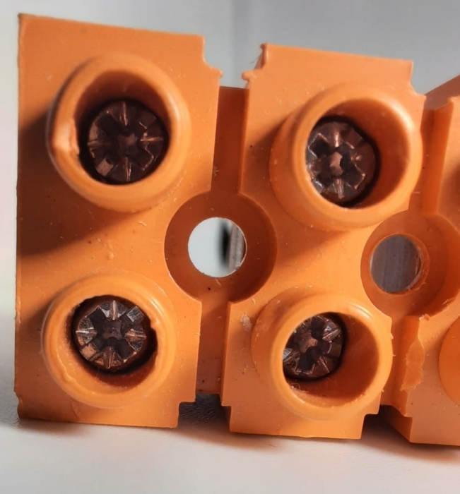 Sir cleme bloc terminal pentru conexiuni 12 gauri 0.5-6mm² 25A culoare portocalie [5]