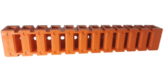 Sir cleme bloc terminal pentru conexiuni 12 gauri 0.5-6mm² 25A culoare portocalie [4]
