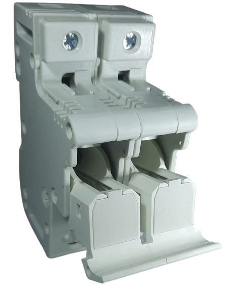 Soclu separator 2P pentru sigurante fuzibile 14x51 cu montaj pe sina DIN [4]