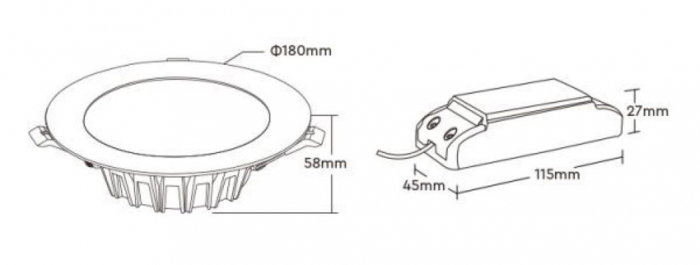 Spot LED Miboxer 18W RGB+CCT 1500lm 85lm/W 2700K~6500K, 16 milioane de culori intensitatea luminii ajustabila, control de la distanta 30m 2.4GHz [9]