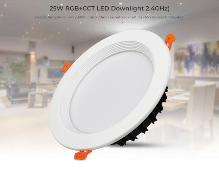 Spot LED Miboxer 25W RGB+CCT 2000lm 80lm/W 2700K~6500K, 16 milioane de culori intensitatea luminii ajustabila, control de la distanta 30m 2.4GHz [7]