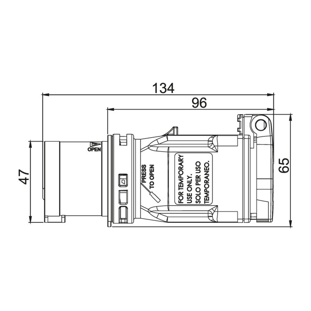 Stecher adaptor de la monofazic 3 poli 16A CEE la monofazic schuko 16A IP44 [2]