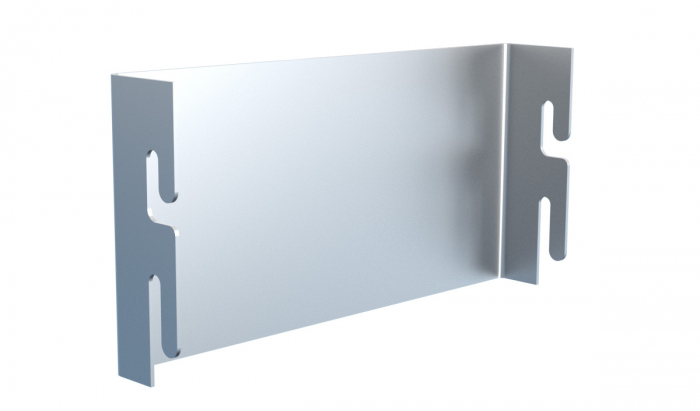 Suport 202x100mm electro galvanizat prindere pe canal cablu din sârmă pentru doză de distribuție (sau lampă, priză, intrerupător etc.) susținere maxim 10 kg [1]