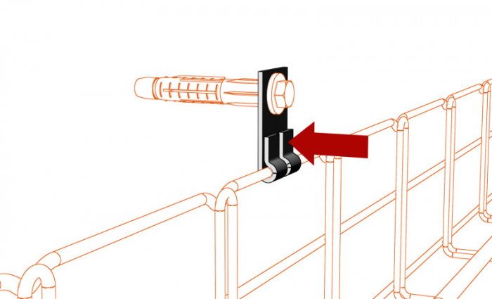 Suport consolă prindere pe perete canal cablu din sârmă cu lățimea de 50mm sau 100mm, susținere maxim 40 kg [4]